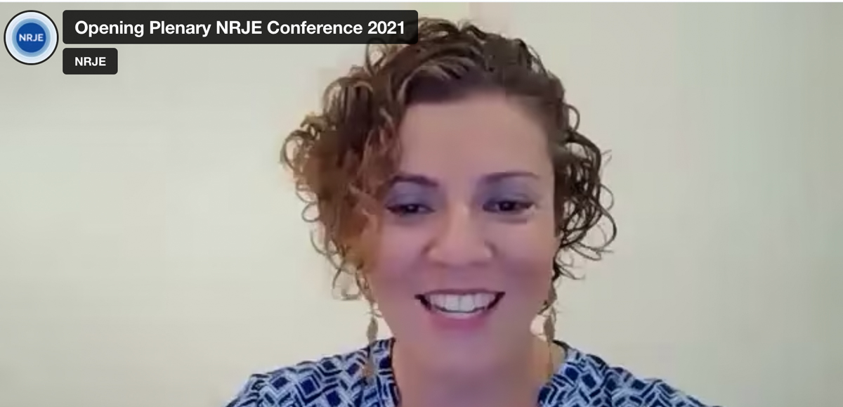 screenshot of the 2021 NRJE Conference Opening Plenary webinar