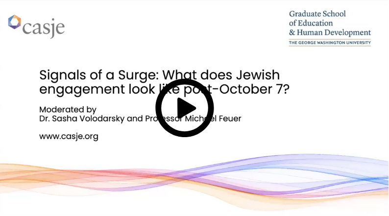 Signals of a Surge: What does Jewish engagement look like post-October 7?
