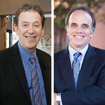 Paul D. Goren headshot (left), Michael J. Feuer headshot (right)