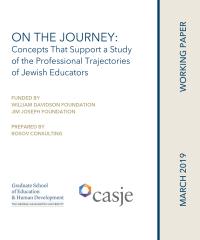 screenshot of report cover: ON THE JOURNEY: Concepts That Support a Study of the Professional Trajectories of Jewish Educators