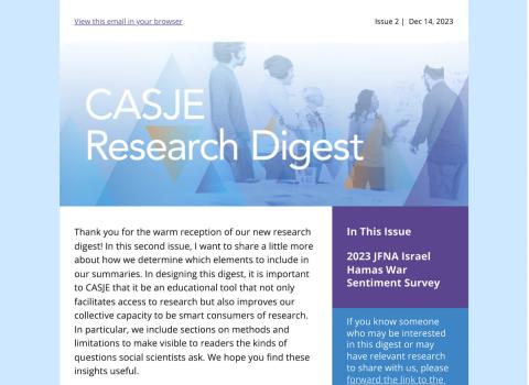 CASJE Research Digest - Issue #2 | CASJE | GSEHD | GW